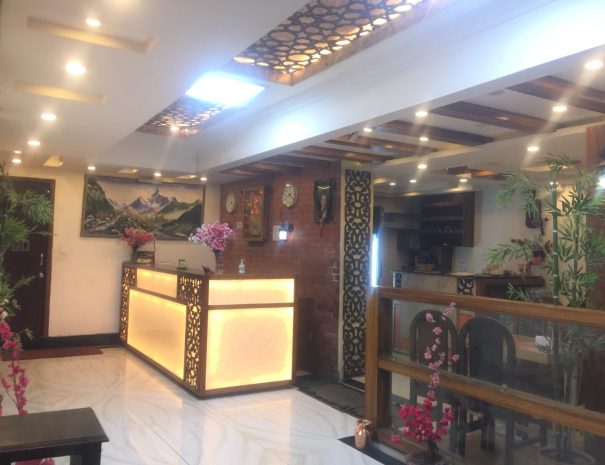 reception of Hotel Shraddha Palce in Gaushala